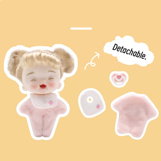 Bộ Đồ Chơi Búp Bê mini Gồm Quần Áo / Núm Vú Giả Tinh Tế Làm Quà Tặng Sinh Nhật Cho Bé Gái