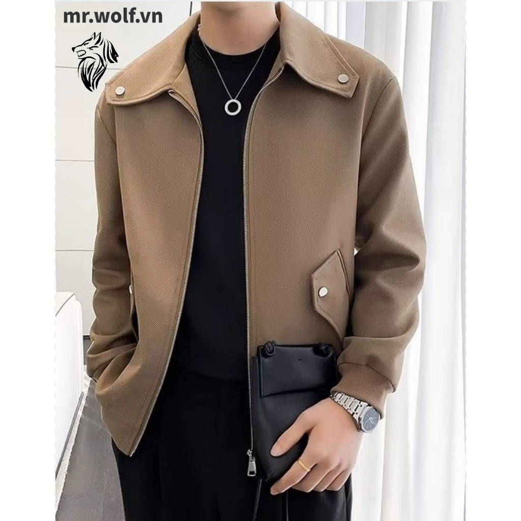 Fashion Áo Jacket Nam Tay Dài Phong Cách Hàn Quốc Dáng Rộng Màu Sắc Đơn ...