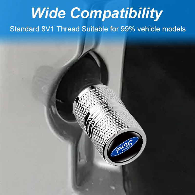 Bộ 4 Nắp Van Bánh Xe Hơi 3d Chống Bụi Cho ford kuga fiesta focus mondeo mk1 mk2 mk3 st