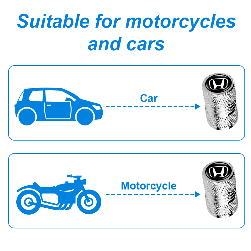 HONDA Bộ 4 Đai Ốc Gắn Mũ Lưỡi Trai / Xe Hơi / Xe Đạp / Xe Máy / Xe Hơi Chuyên Dụng 4 Món