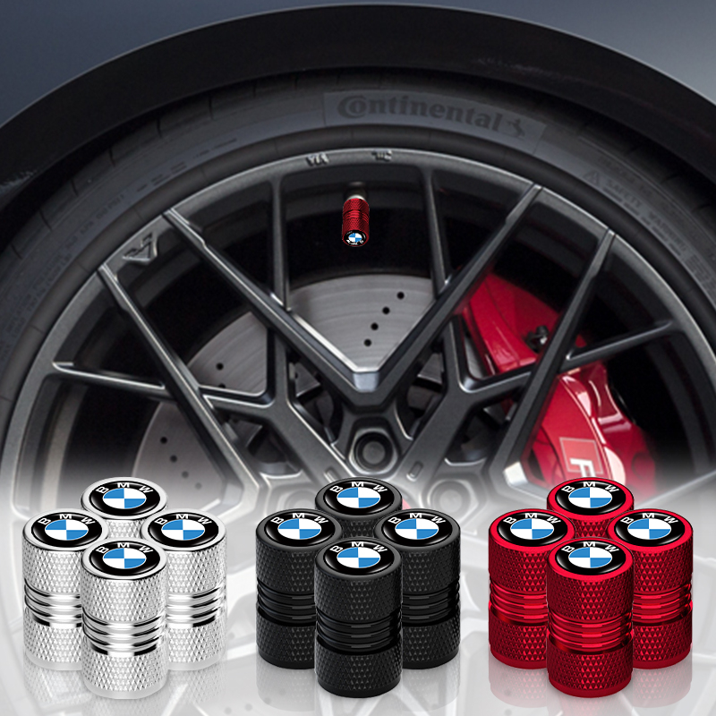 Set 4 Nắp Van Bánh Xe Hơi Chống Bụi In logo 3d Cho bmw e61 e90 e82 e70 e71 e87 e88 e89 x5 x6