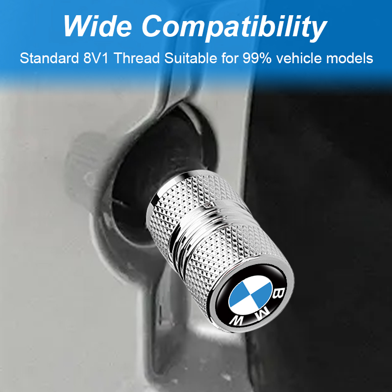Set 4 Nắp Van Bánh Xe Hơi Chống Bụi In logo 3d Cho bmw e61 e90 e82 e70 e71 e87 e88 e89 x5 x6