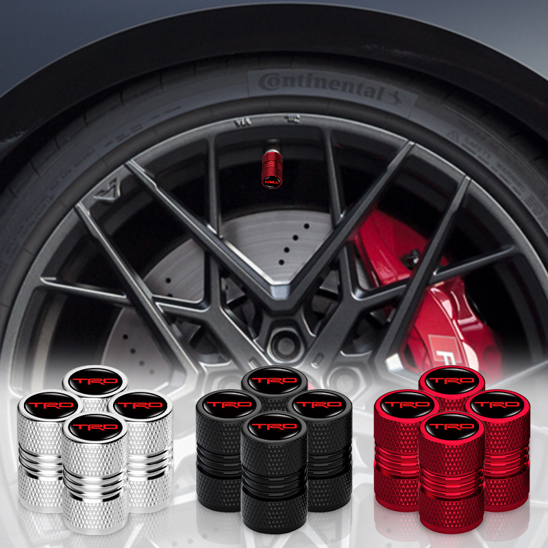 Set 4 Nắp Van Bánh Xe Hơi Bằng Hợp Kim Chống Bụi Cho toyota trd hilux prado corolla camry tacoma yaris rav4 tundra allion