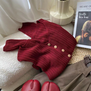 Áo Khoác cardigan Dệt Kim Tay Dài Cổ Chữ v Dáng Ôm Phong Cách Hàn Quốc Thời Trang Cho Nữ