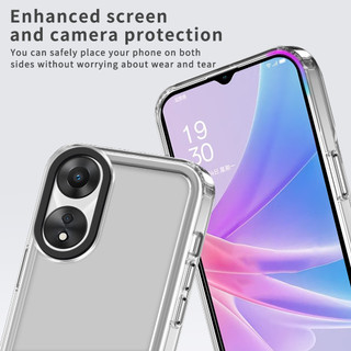 Ốp điện thoại bảo vệ PC silicon trong suốt siêu mỏng cho OPPO A18 A58 A38 A78 Reno 8T 4G 5G Reno 10 9 Pro A1 Pro Ốp điện thoại chống sốc khung mềm