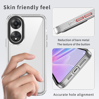 Ốp điện thoại bảo vệ PC silicon trong suốt siêu mỏng cho OPPO A18 A58 A38 A78 Reno 8T 4G 5G Reno 10 9 Pro A1 Pro Ốp điện thoại chống sốc khung mềm