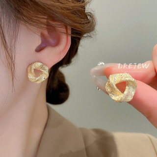 DREJEW Bông Tai Kim Bạc Hình Tam Giác Phong Cách Cá Nhân Hóa Không Gây Dị Ứng Cho Nữ