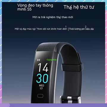 Vòng Đeo Tay Thông Minh s5 Đo Nhiệt Độ Cơ Thể / Huyết Áp / Nhịp Tim / Bước / Đồng Hồ Thông Minh Cho xiaomi / oppo vivo / huawei / samsung