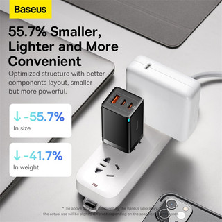Bộ sạc nhanh Baseus GaN3 Pro 65W 2C+U QC4+ PD3.0 AFC cho máy tính xách tay13 Huawei P40