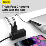 Bộ sạc nhanh Baseus GaN3 Pro 65W 2C+U QC4+ PD3.0 AFC cho máy tính xách tay13 Huawei P40 — ảnh 5