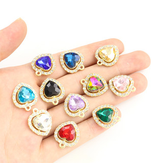 Bộ 10 Phụ Kiện Làm Trang Sức Hình Trái Tim Phong Cách Châu Âu