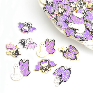Set 10 Mặt Vòng cổ Hợp Kim Hình Mèo Dơi Có Cánh Sáng Tạo diy