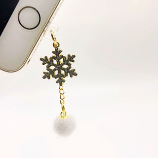 Mobile Nút Cắm Chống Bụi Cho Điện Thoại Hình Bông Tuyết Giáng Sinh
