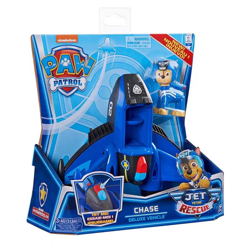 Paw Patrol, Jet to The Rescue Chase ’ s, Everest, Marshall ’ s, Skye Deluxe Transforming Vehicle Toy with Lights and Sounds Đồ chơi trẻ em từ 3 tuổi trở lên