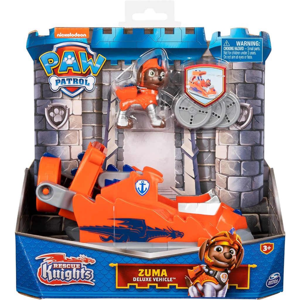 Paw Patrol, Xe đồ chơi biến hình Hiệp sĩ cứu hộ Zuma với nhân vật hành động sưu tập