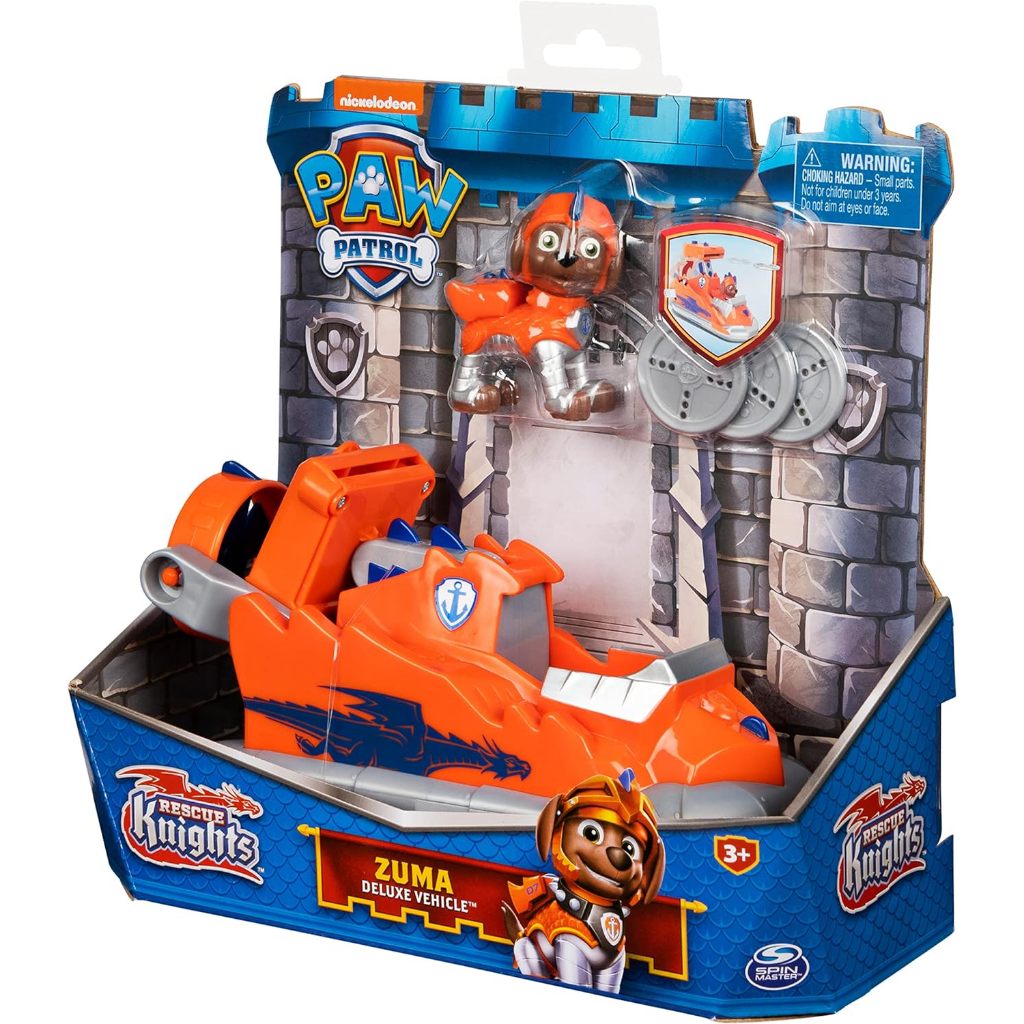 Paw Patrol, Xe đồ chơi biến hình Hiệp sĩ cứu hộ Zuma với nhân vật hành động sưu tập