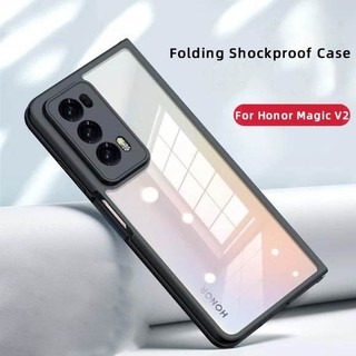 Ốp Chống Sốc Cho Honor Magic V2 Ultimate VER-AN10 Silicon Trong Suốt Vỏ TPU Cứng Ống Kính Bao Gồm Tất Cả Gấp Lật Vỏ Điện Thoại
