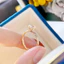Nhẫn titan không gỉ mạ vàng 18k thiết kế đá zircon cao cấp lấp lánh thời trang sang trọng dành cho nữ