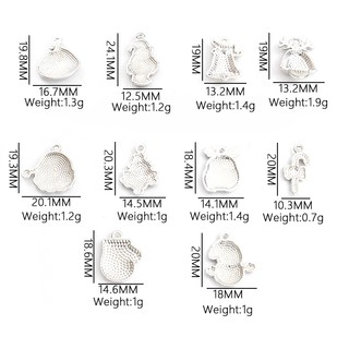 Set 10 Mặt Vòng cổ Hợp Kim Chủ Đề Giáng Sinh Nhiều Màu Sắc Dễ Thương Làm Quà Tặng diy