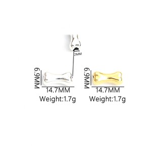 Bộ 15 Hạt Xương Dễ Thương Bằng Hợp Kim Dùng Làm Vòng Tay / Vòng cổ / Lắc Chân handmade diy