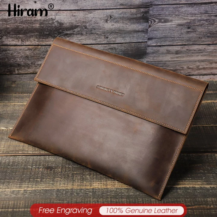 Hộp đựng máy tính xách tay bằng da thật cho Macbook Air M2 M3 15 inch Air 13 M1 Macbook Pro 16 Pro 14 Túi đựng máy tính xách tay nam