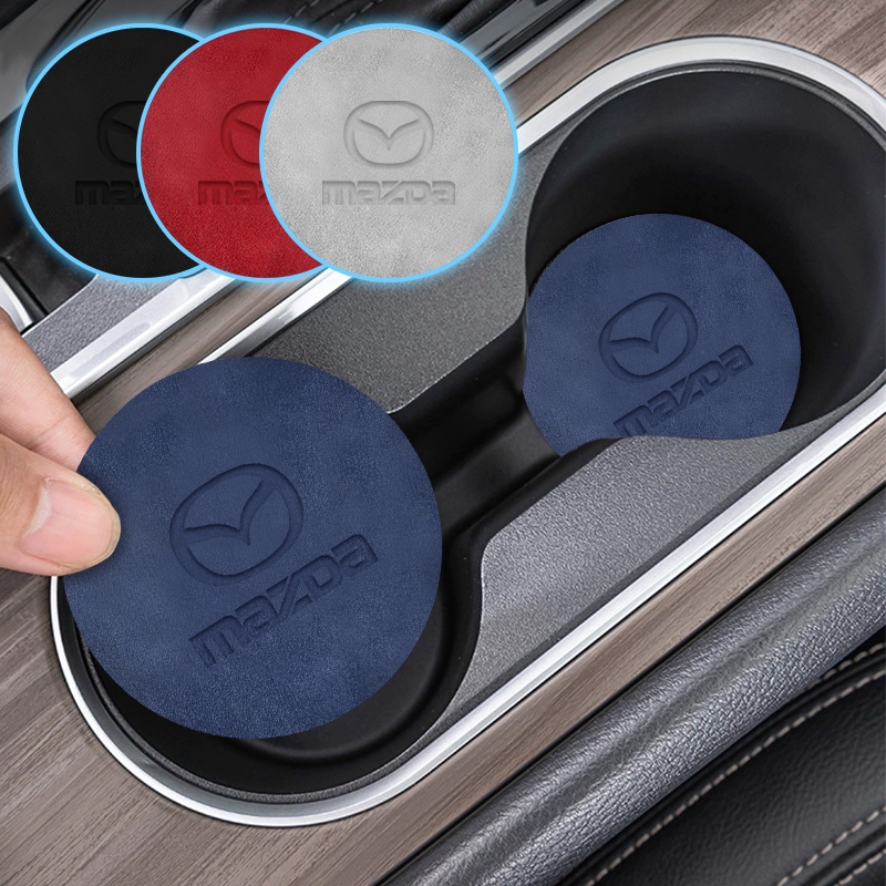 Bộ 2 Đế Lót Cốc Nước In logo Xe Hơi mazda 5 6 323 626 rx8 cx5 cx-4 mx3 mx5 Anza axela