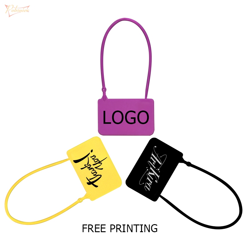 100 Custom Clothing Tags Personalized Logo One-time Plastic Security ...