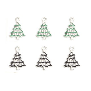 Set 10 Mặt Vòng cổ Hình Cây Thông Đính Đá Trang Trí diy