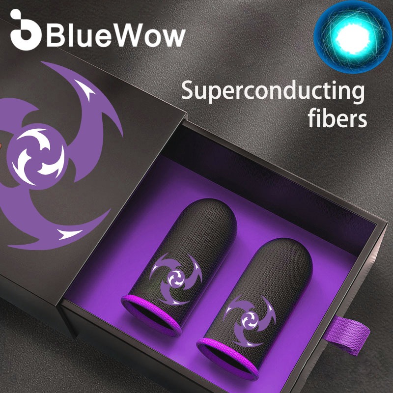 Bluewow [Thuốc xoắn ốc] Trò chơi điện chuyên nghiệp Tay áo ngón tay bằng sợi Nano thoáng khí chống mồ hôi chơi Game Ngón tay cái Găng tay mỏng Mô hình cho Pubg