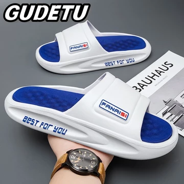 GUDETU Dép Lê Thời Trang Nam Năng Động Dép Đi Ngoài Trời Cấp Độ Cao Mùa Hè Dép Quai Ngang Đế Dày Thời Trang Dành Cho Nữ Dép Đế Mềm Có Đế Mềm. Dép Cặp Thiết Kế Đơn Giản Thời Trang Trẻ Trung Dép Đi Tron
