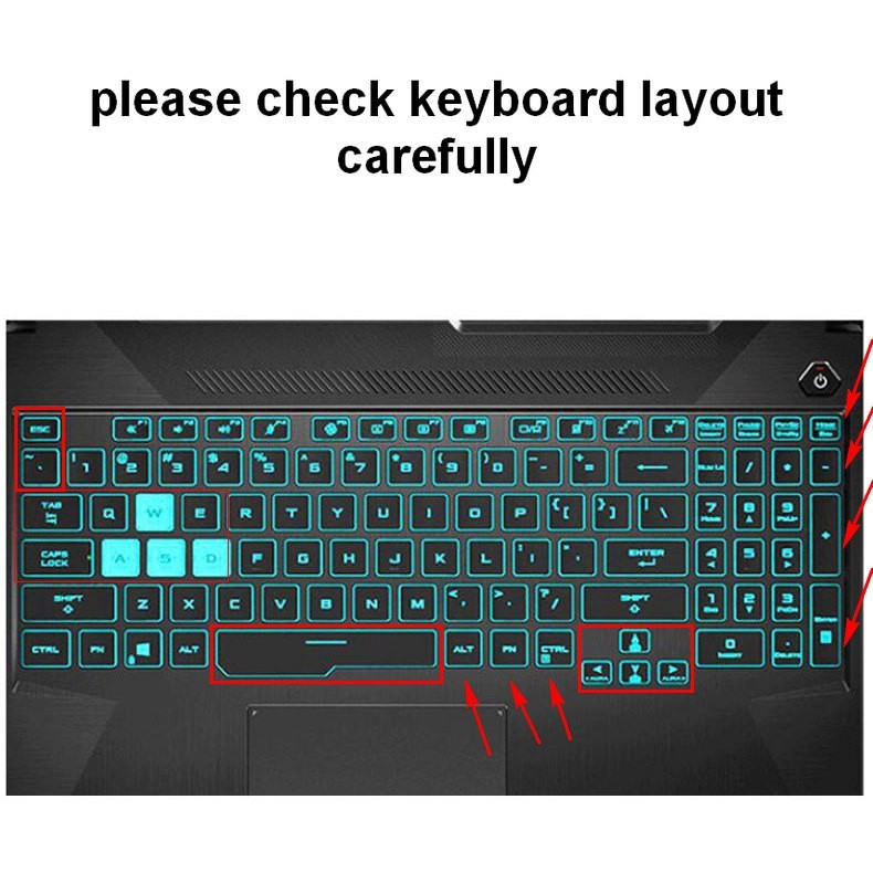 Tấm Silicone Bọc Bàn Phím Máy Tính Asus TUF Gaming A15 A17 FX506 FA506 FX507 FA507