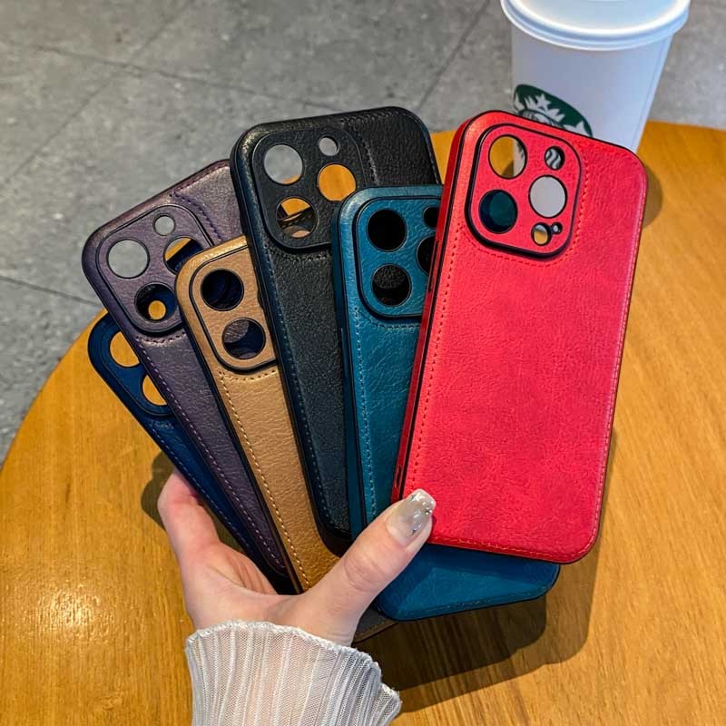 Dành Cho iphone 16 15 pro max 14plus 16plus Vỏ Điện Thoại Kinh Doanh In Da vintage Cao Cấp Cho iphone 14 pro max 15promax 15plus Sang Trọng Da PU ốp Lưng