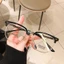 Mắt kính gọng tròn nam nữ có sẵn 0.5 - 6.00 độ, gọng phẳng chống ánh sáng xanh, phong cách Hàn Quốc, thấu kính cắt được, dành cho học sinh 058