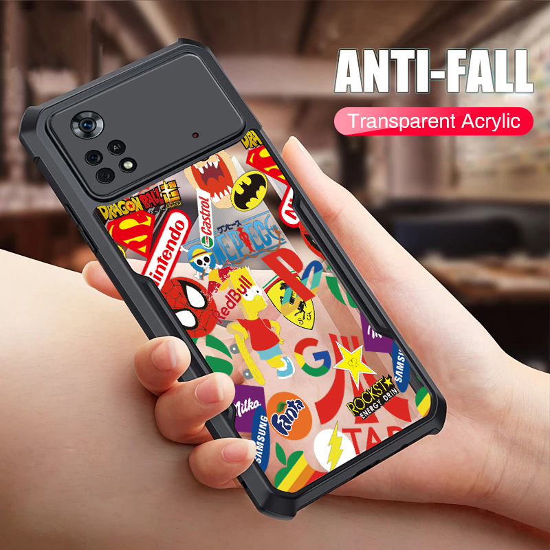 Ốp lưng trong suốt chống sốc XIAOMI POCO M7 M6 M5 M5S M4 M3 Pro X3 NFC X4 X5 GT C40 F3 F4 F5 F6 F7 Pro Ultra C55 4G 5G Graffiti Cartoong Vỏ TPU Cove