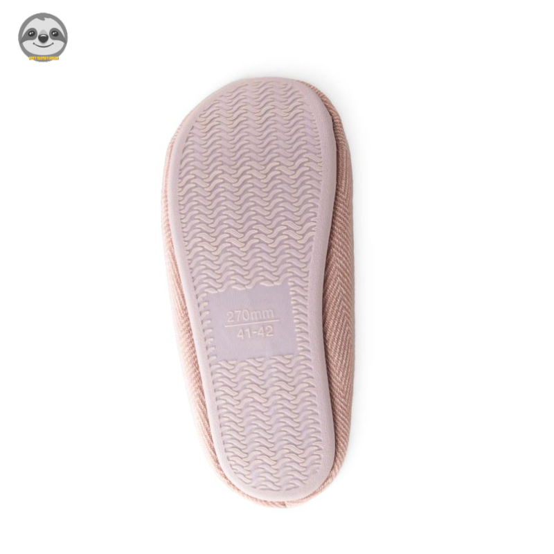 Dép đi trong nhà phong cách Nhật Bản Muji, vải twill, chống nước, lót lông cừu êm ái