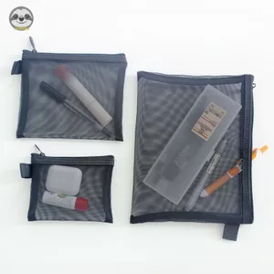 Túi Lưới Đựng Bút Chì / Mỹ Phẩm / Tiền Xu / Túi Lưới Nhỏ Đa Năng Phong Cách muji Nhật Bản