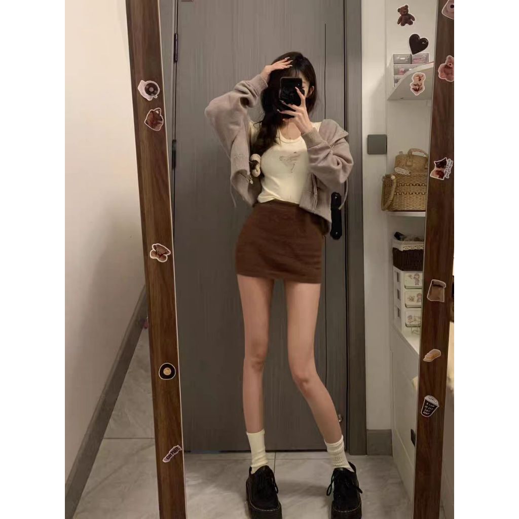 Milyfashion Giả Chồn Lông Cừu Váy Cao Cấp Gợi Cảm Phong Cách Mới Phù Hợp Với Phiên Bản Hàn Quốc Thu Đông Phong Cách Mới