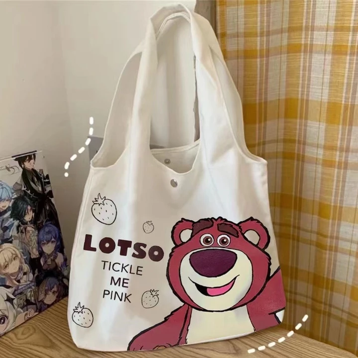 Women's Cute Canvas Shoulder Bag – Large, for Work – 3