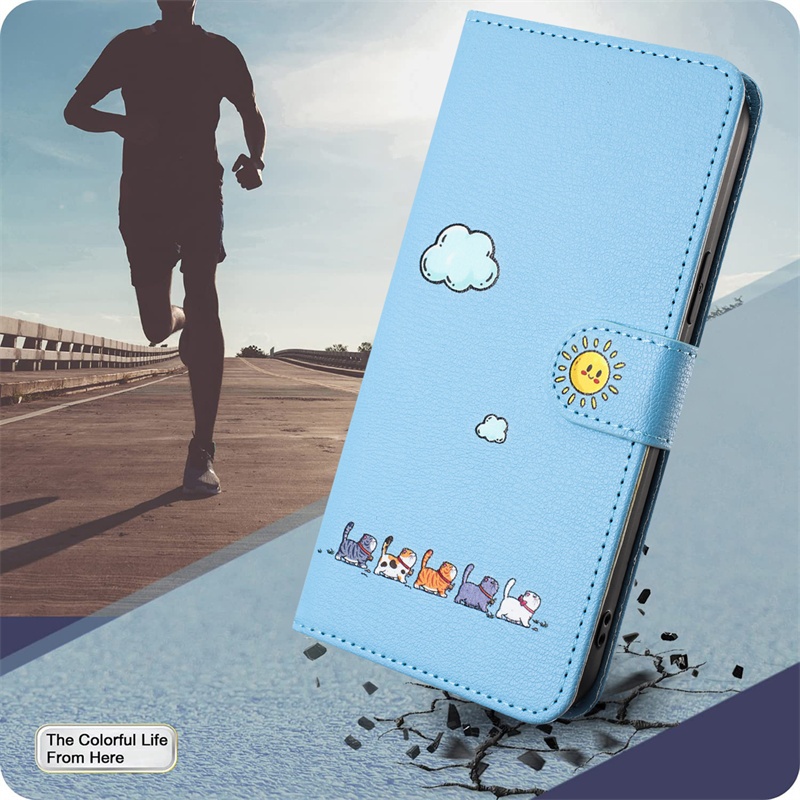 Ốp Lật Cho iPhone 6 6s 7 8 Plus X Xr Xs Max Se 2 3 2020 Bao Da Ví Đựng Thẻ Đứng Vỏ Điện Thoại Hoạt Hình Dễ Thương