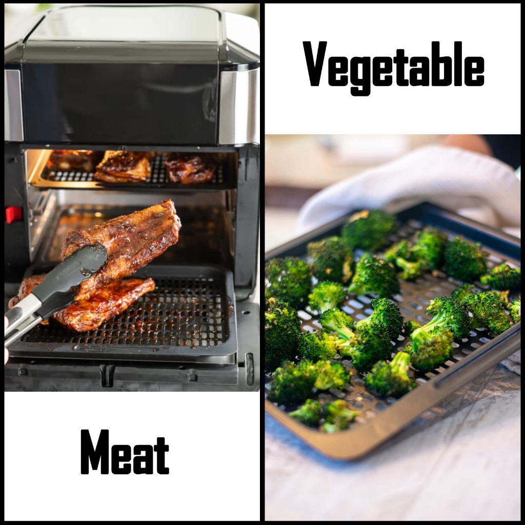Giá nướng nồi chiên điện acituna để nướng & chiên giòn thực phẩm nướng bbq chảo nướng