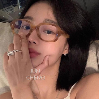 Khung kính mắt hình bầu dục hẹp cổ điển hiện đại chống ánh sáng xanh cho nữ Ins Style Gương chiếu sáng phẳng tối giản