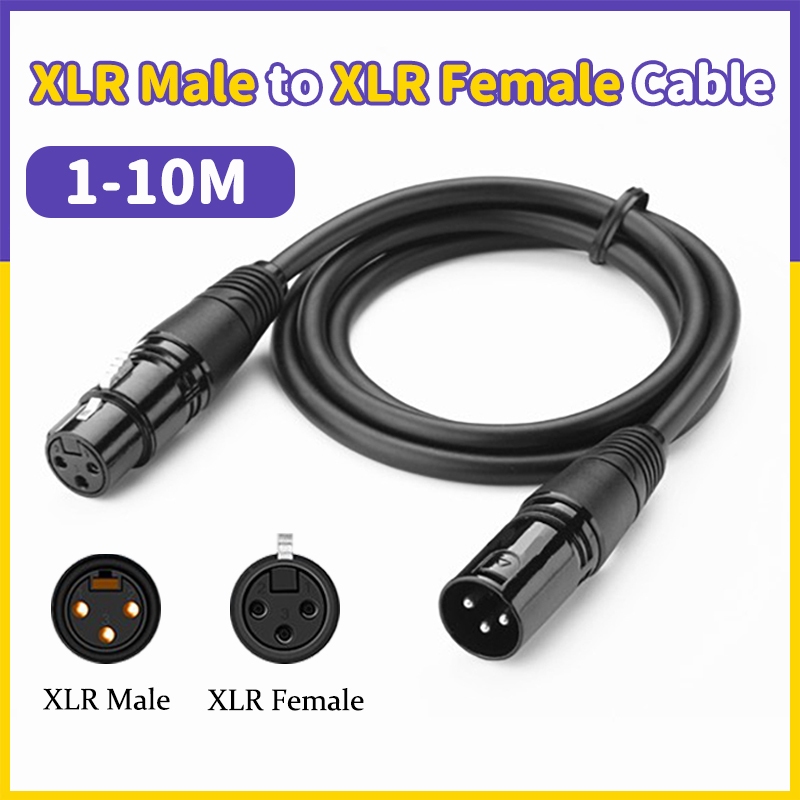 [Giao hàng nhanh] Cáp âm thanh XLR 1M / 2M / 3M / 5M / 10M Cáp DMX Legit Dây XLR Nam sang Nữ cho hệ thống âm thanh đèn sân khấu Micro