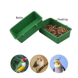 Nhỏ Nhựa Chim Bồn Tắm Vẹt Tắm Bồn Tắm Chim Bát Thức Ăn Cho Ăn 1 PC