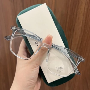 Kính cận gọng tròn 0.75-3.75° cho nam nữ, gọng phẳng chống ánh sáng xanh phong cách Hàn Quốc, học sinh, mã TX-1702