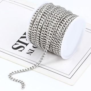 Dây Xích Bằng Thép Không Gỉ 1x3.8mm Tự Làm Trang Sức