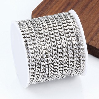 Dây Xích Bằng Thép Không Gỉ 1x3.8mm Tự Làm Trang Sức
