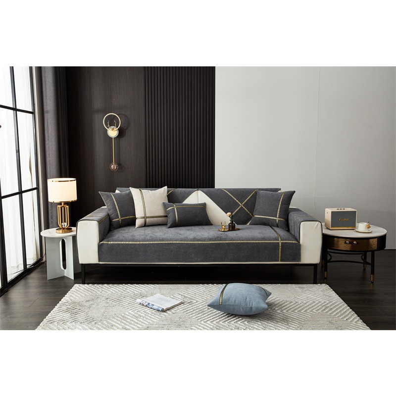 Vỏ Bọc Đệm Ghế sofa Da chenille Nhẹ Đơn Giản Hiện Đại Chống Trượt Phong Cách Bắc Âu