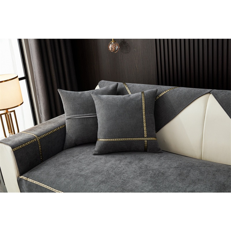 Vỏ Bọc Đệm Ghế sofa Da chenille Nhẹ Đơn Giản Hiện Đại Chống Trượt Phong Cách Bắc Âu