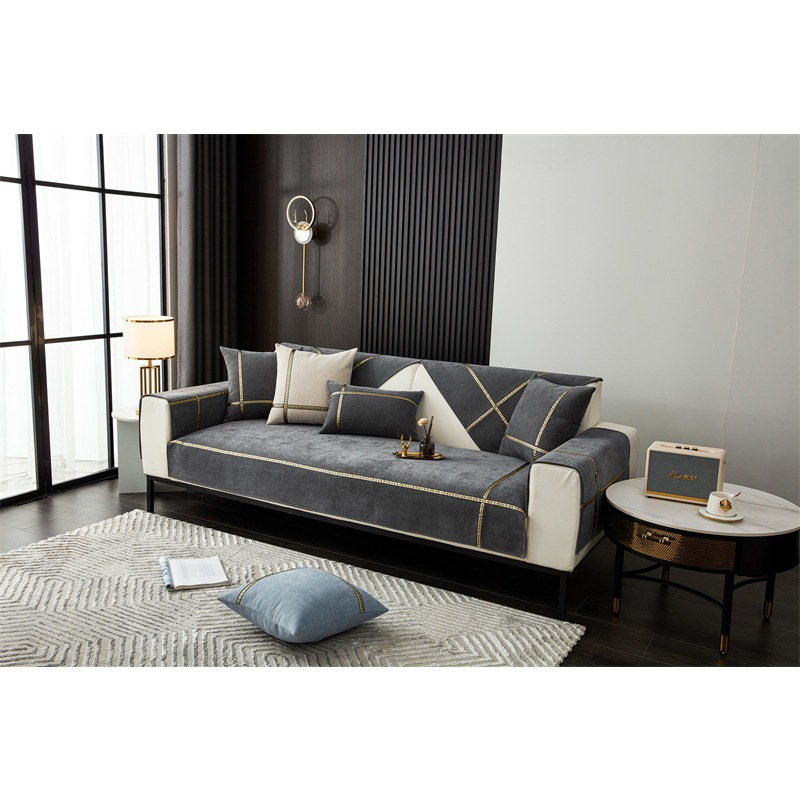 Vỏ Bọc Đệm Ghế sofa Da chenille Nhẹ Đơn Giản Hiện Đại Chống Trượt Phong Cách Bắc Âu