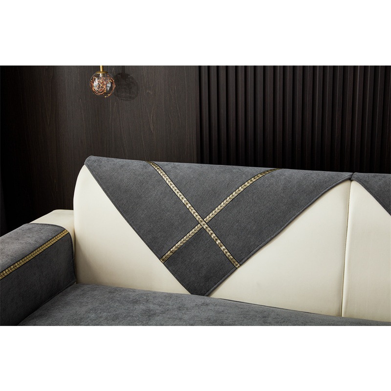 Vỏ Bọc Đệm Ghế sofa Da chenille Nhẹ Đơn Giản Hiện Đại Chống Trượt Phong Cách Bắc Âu